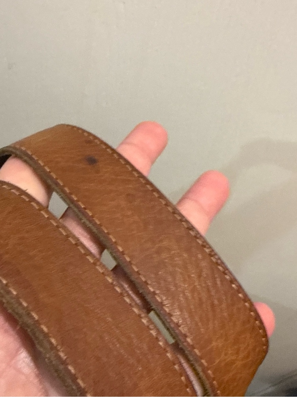 Fossil vintage Tan and Brown Striped Leather Shoulder Bag - Picture 7 of 15